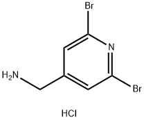 (2,6-Dibromopyridin-4-yl)methanamine hydrochloride Struktur