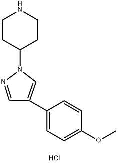 4-(4-(4-Methoxyphenyl)-1H-pyrazol-1-yl)piperidine hydrochloride Struktur