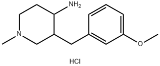 3-(3-Methoxybenzyl)-1-methylpiperidin-4-amine hydrochloride Struktur