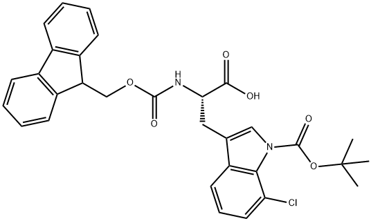 (9H-Fluoren-9-yl)MethOxy]Carbonyl L-Trp(7-Cl)-OH Struktur