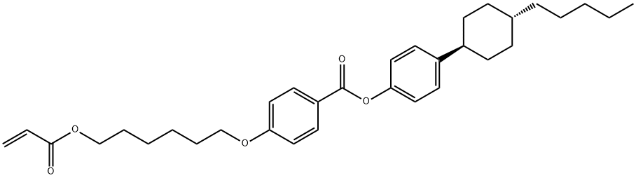 Benzoic acid, 4-[[6-[(1-oxo-2-propen-1-yl)oxy]hexyl]oxy]-, 4-(trans-4-pentylcyclohexyl)phenyl ester Struktur