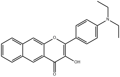 4H-Naphtho[2,3-b]pyran-4-one, 2-[4-(diethylamino)phenyl]-3-hydroxy- Struktur