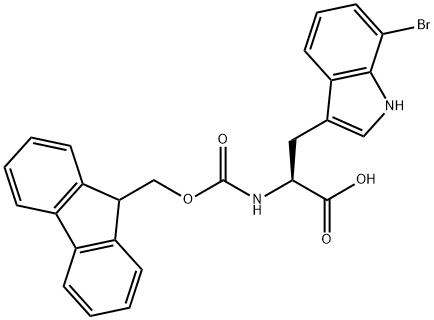 (9H-Fluoren-9-yl)MethOxy]Carbonyl L-Trp(7-Br)-OH Struktur