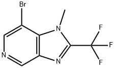 1H-Imidazo[4,5-c]pyridine, 7-bromo-1-methyl-2-(trifluoromethyl)- Struktur