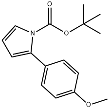 1H-Pyrrole-1-carboxylic acid, 2-(4-methoxyphenyl)-, 1,1-dimethylethyl ester Struktur