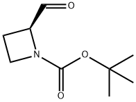 1-Azetidinecarboxylic acid, 2-formyl-, 1,1-dimethylethyl ester, (2S)- Struktur