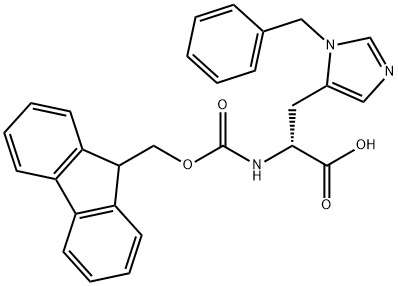 Fmoc-DL-His(Bzl)-OH Struktur