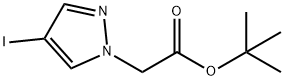 1H-Pyrazole-1-acetic acid, 4-iodo-, 1,1-dimethylethyl ester Struktur