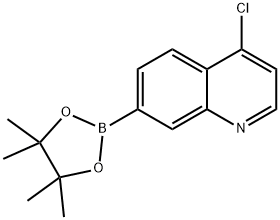 Quinoline, 4-chloro-7-(4,4,5,5-tetramethyl-1,3,2-dioxaborolan-2-yl)- Struktur