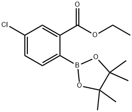 4-Chloro-2-ethoxycarbonylphenylboronic acid pinacol ester Struktur