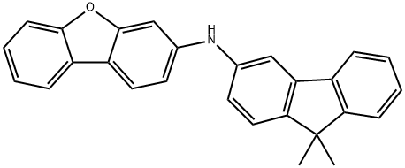 N-(9,9-dimethyl-9H-fluoren-3-yl)dibenzo[b,d]furan-3-amine Struktur