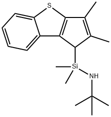 Silanamine, 1-(2,3-dimethyl-1H-benzo[b]cyclopenta[d]thien-1-yl)-N-(1,1-dimethylethyl)-1,1-dimethyl- Struktur