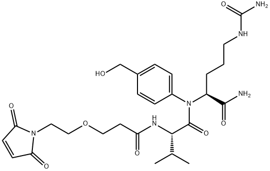 Mal-PEG1-Val-Cit-PABC-OH Struktur