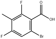 6-Bromo-2,4-difluoro-3-methylbenzoic acid Struktur