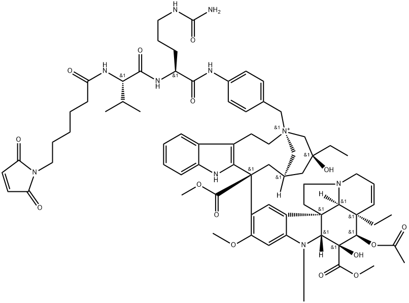 MC-Val-Cit-PAB-vinblastine Struktur