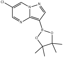 Pyrazolo[1,5-a]pyrimidine, 6-chloro-3-(4,4,5,5-tetramethyl-1,3,2-dioxaborolan-2-yl)- Struktur