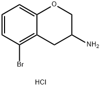 5-bromo-3,4-dihydro-2H-1-benzopyran-3-amine hydrochloride Struktur