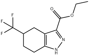 1H-Indazole-3-carboxylic acid, 4,5,6,7-tetrahydro-5-(trifluoromethyl)-, ethyl ester Struktur