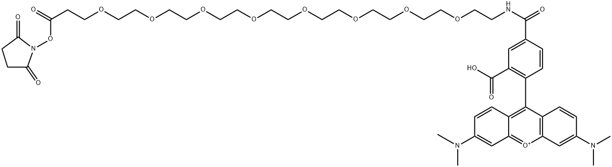 TAMRA-PEG8-NHS Struktur