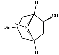 8-Azabicyclo[3.2.1]octane-3,6-diol, 8-methyl-, (1R,3S,5S,6R)- Struktur