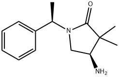 (4r)-4-amino-3,3-dimethyl-1-[(1r)-1-phenylethyl]pyrrolidin-2-one Struktur