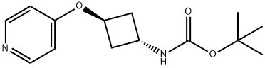 Carbamic acid, N-[trans-3-(4-pyridinyloxy)cyclobutyl]-, 1,1-dimethylethyl ester Struktur