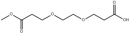 Propanoic acid, 3-[2-(2-carboxyethoxy)ethoxy]-, 1-methyl ester Struktur