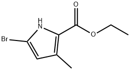 1H-Pyrrole-2-carboxylic acid, 5-bromo-3-methyl-, ethyl ester Struktur