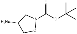 tert-butyl (4R)-4-amino-1,2-oxazolidine-2-carboxylate Struktur