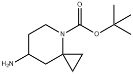 4-Azaspiro[2.5]octane-4-carboxylic acid, 7-amino-, 1,1-dimethylethyl ester Struktur