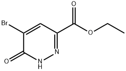 3-Pyridazinecarboxylic acid, 5-bromo-1,6-dihydro-6-oxo-, ethyl ester Struktur