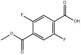 1,4-Benzenedicarboxylic acid, 2,5-difluoro-, 1-methyl ester Struktur