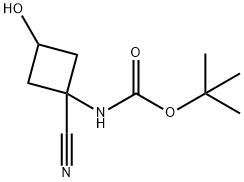 Carbamic acid, N-(1-cyano-3-hydroxycyclobutyl)-, 1,1-dimethylethyl ester Struktur