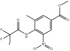 Benzoic acid, 3-methyl-5-nitro-4-[(2,2,2-trifluoroacetyl)amino]-, methyl ester Struktur