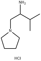 1-Pyrrolidineethanamine, α-(1-methylethyl)-, hydrochloride (1:2) Struktur