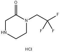 2-Piperazinone, 1-(2,2,2-trifluoroethyl)-, hydrochloride (1:1) Struktur