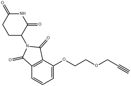 1H-Isoindole-1,3(2H)-dione, 2-(2,6-dioxo-3-piperidinyl)-4-[2-(2-propyn-1-yloxy)ethoxy]- Struktur