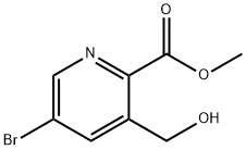 2-Pyridinecarboxylic acid, 5-bromo-3-(hydroxymethyl)-, methyl ester Struktur