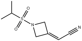 Acetonitrile, 2-[1-[(1-methylethyl)sulfonyl]-3-azetidinylidene]- Struktur