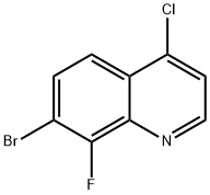 Quinoline, 7-bromo-4-chloro-8-fluoro- Struktur