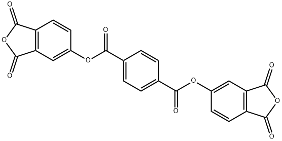 Bis[(3,4-dicarboxylic anhydride) phenyl]terephthalate Struktur