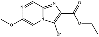 Imidazo[1,2-a]pyrazine-2-carboxylic acid, 3-bromo-6-methoxy-, ethyl ester Struktur