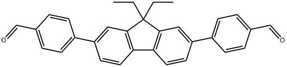 4,4'-(9,9-diethyl-9H-fluorene-2,7-diyl)dibenzaldehyde Struktur