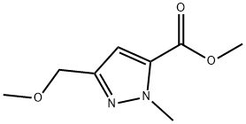 1H-Pyrazole-5-carboxylic acid, 3-(methoxymethyl)-1-methyl-, methyl ester Struktur