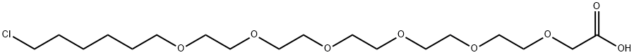 Acetic acid, 2-[(21-chloro-3,6,9,12,15-pentaoxaheneicos-1-yl)oxy]- Struktur