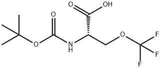 L-Serine, N-((1,1-dimethylethoxy)carbonyl)-O-(trifluoromethy Struktur