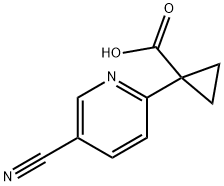 Cyclopropanecarboxylic acid, 1-(5-cyano-2-pyridinyl)- Struktur