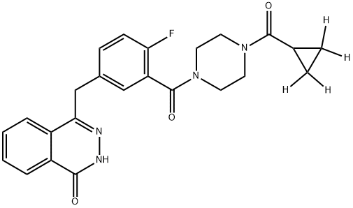 1(2H)-Phthalazinone, 4-[[3-[[4-(cyclopropyl-2,2,3,3-d4-carbonyl)-1-piperazinyl]carbonyl]-4-fluorophenyl]methyl]- Struktur