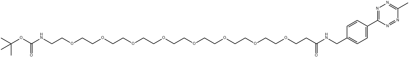 Me-Tet-PEG8-NHBoc Struktur