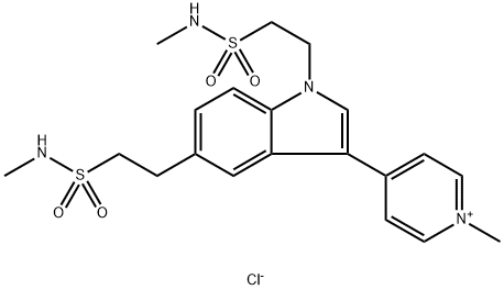 4-[1,5-Bis-(2-methylsulfamoylethyl)-1H-indol-3-yl]-1-methylpyridinium Chloride Struktur